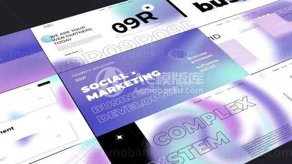 小标题文字版式包AE模板