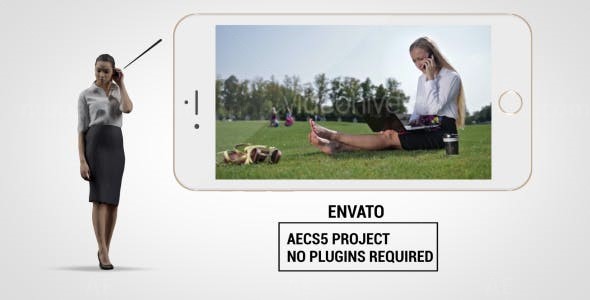 APP应用人物运用展示AE模板