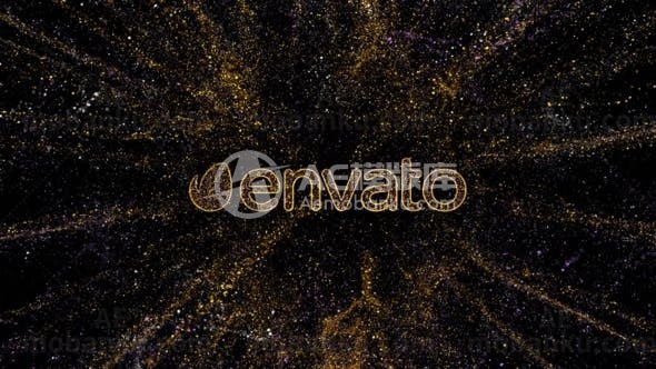 粒子奢华亮丽标志展示AE模板