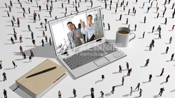 公司商务宣传版式片头AE模板