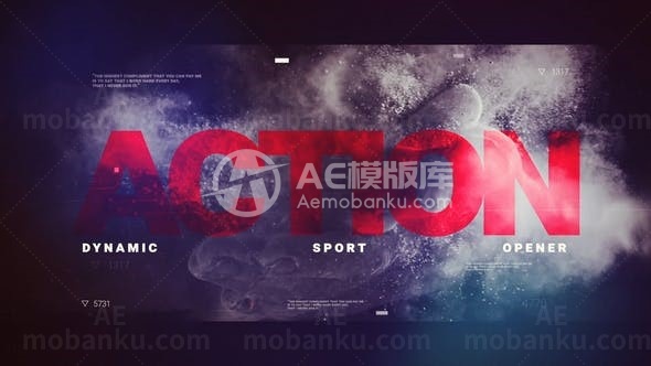 体育运动展示片头AE模板