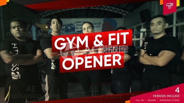 健身运动俱乐部宣传AE模板