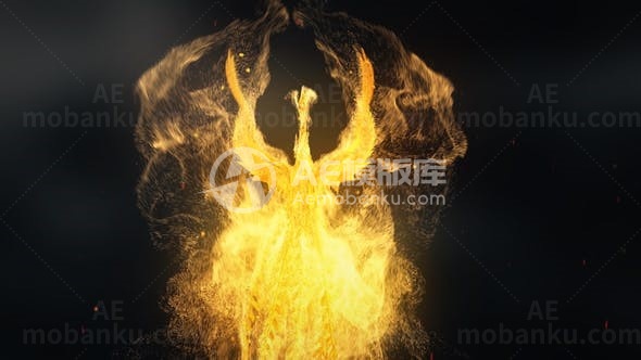 飞凤凰特效标志展示AE模板