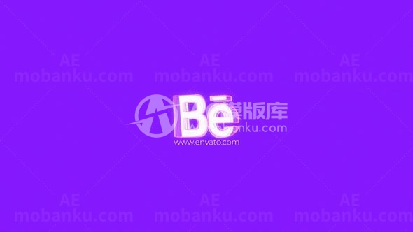 简单旋转三维标志展示AE模板