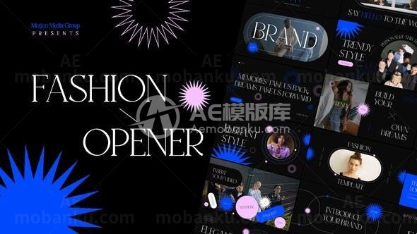 时尚品牌广告片头AE模板