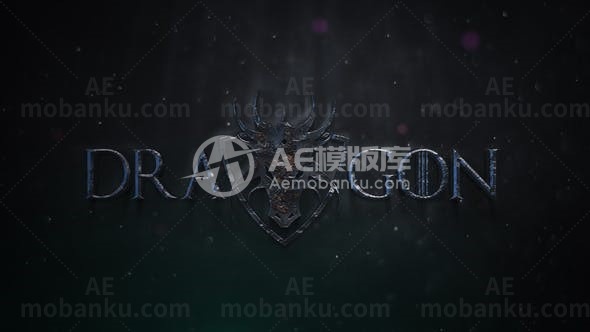 大型电影效果烟雾标志AE模板