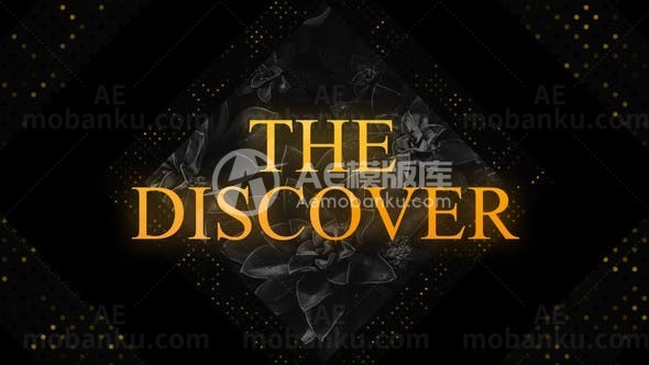 金色字体版式片头AE模板