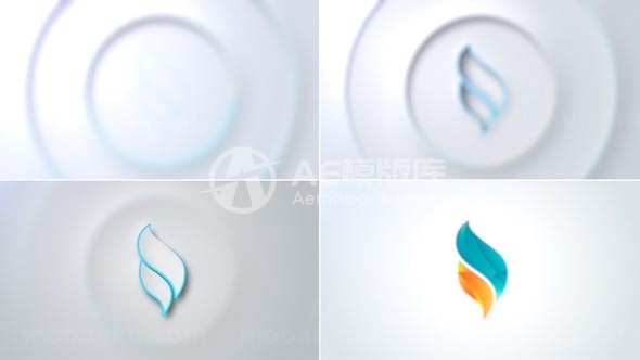 3D简洁标志展示AE模板