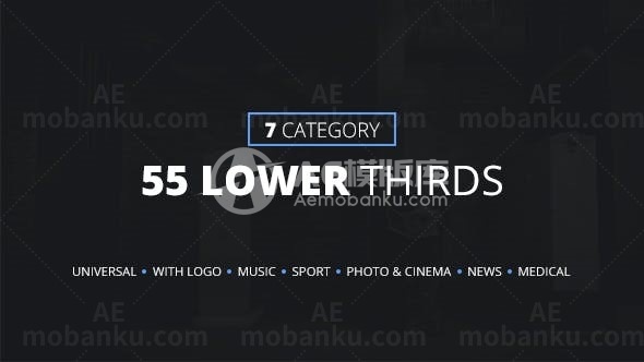 电视频道下三分之一字幕包AE模板