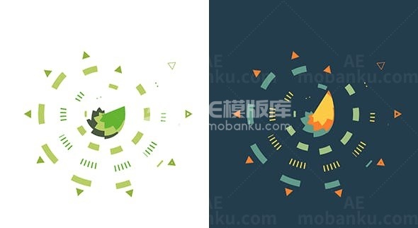 动态简单标志展示AE模板