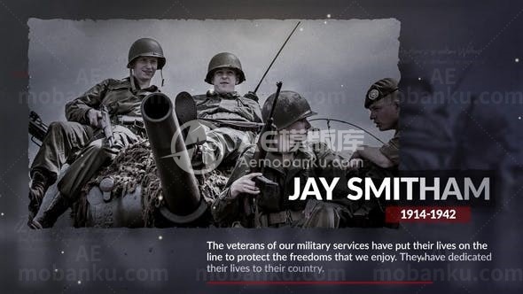 阵亡将士纪念日幻灯片AE模板