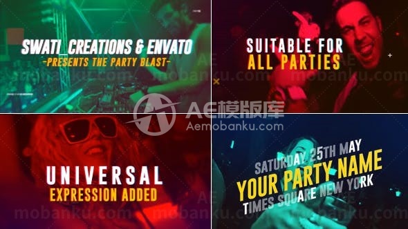 音乐俱乐部派对宣传AE模板