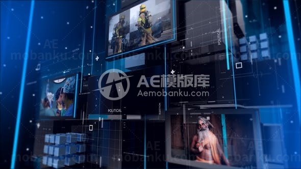 新闻栏目图片幻灯片AE模板