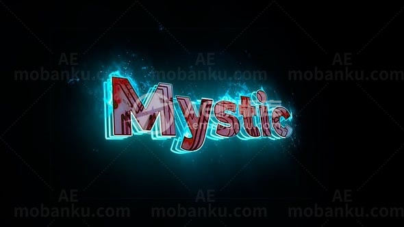 神秘粒子特效标志AE模板