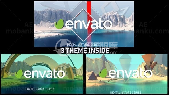 大自然图片片头AE模板