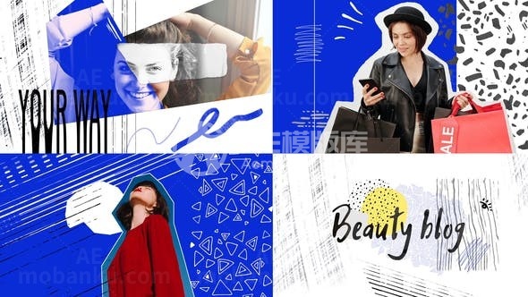 时尚博客片头AE模板