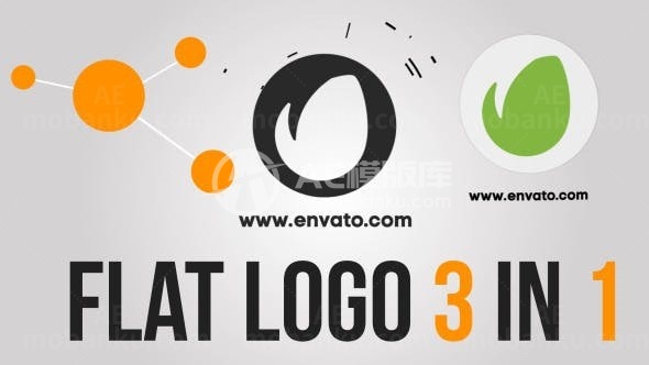 动态简洁标志AE模板