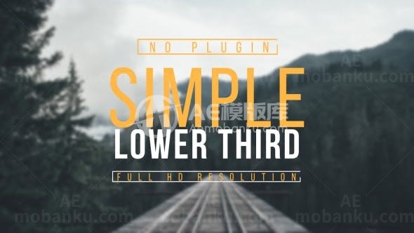 时尚简约文字字幕版式AE模板