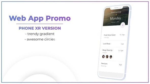 手机应用开发者展示AE模板