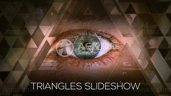 三角形样式转场效果幻灯片AE模板