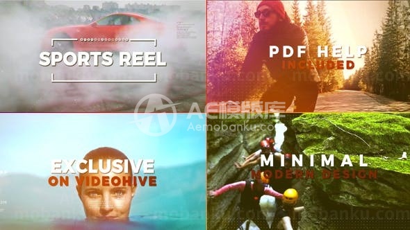 极速冒险运动视频展示AE模板