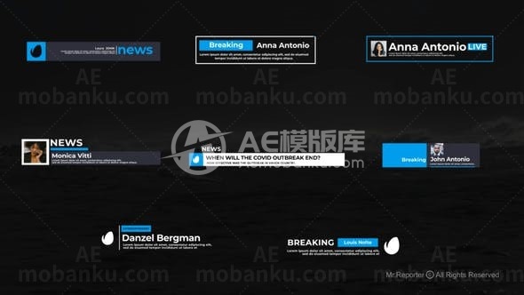 新闻栏目字幕包AE模板