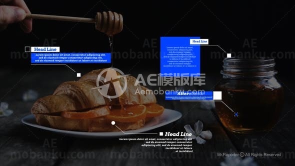 呼出线字幕标题包AE模板