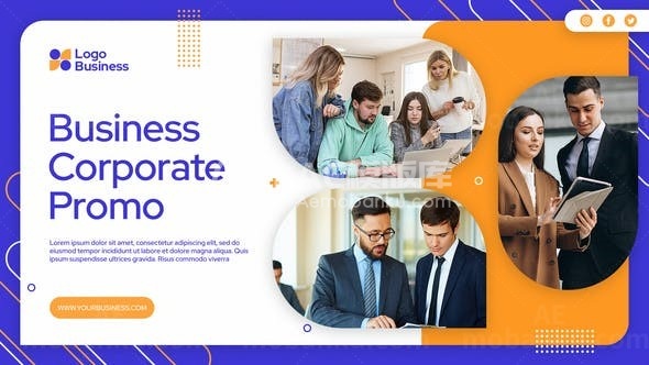 公司企业宣传图文版式AE模板