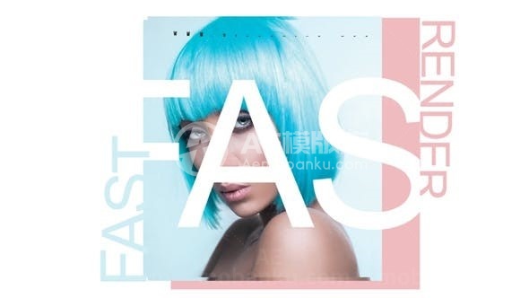 彩色时尚广告版式片头AE模板