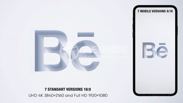 彩色简洁标志展示AE模板