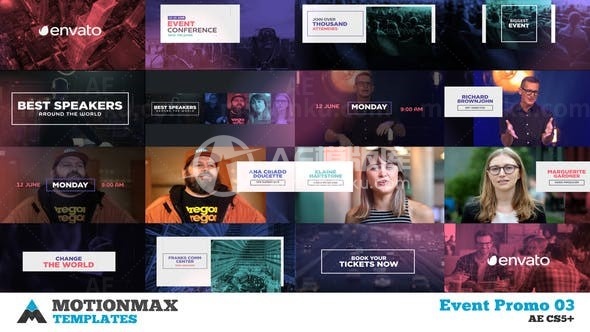 公司商业活动宣传图文展示AE模板