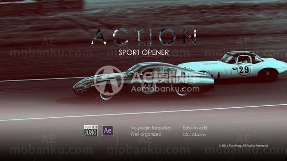 体育运动比赛栏目片头AE模板