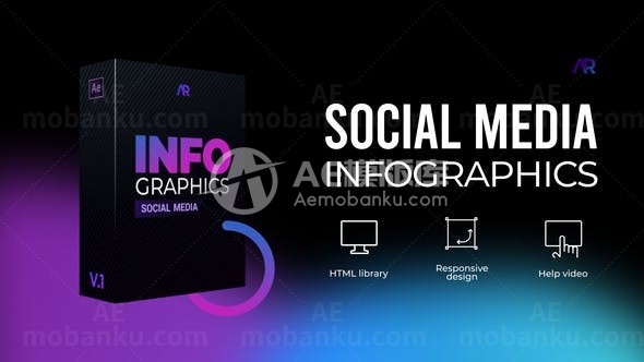 数字信息图表AE模板