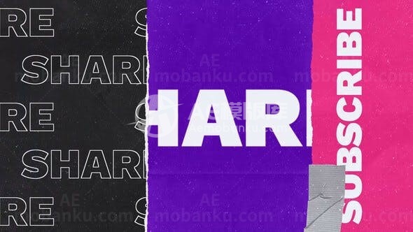 动态艺术文字版式展示AE模板