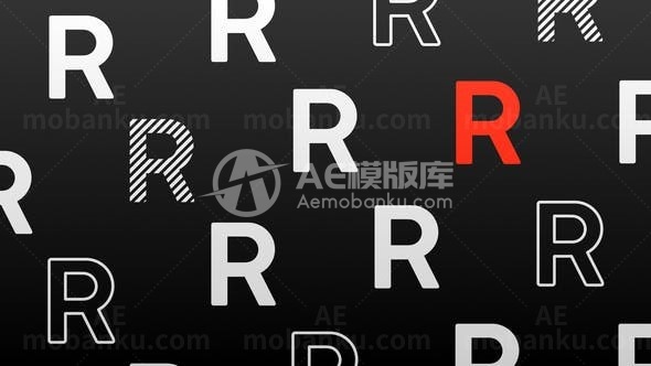 现代风格文字版式片头AE模板