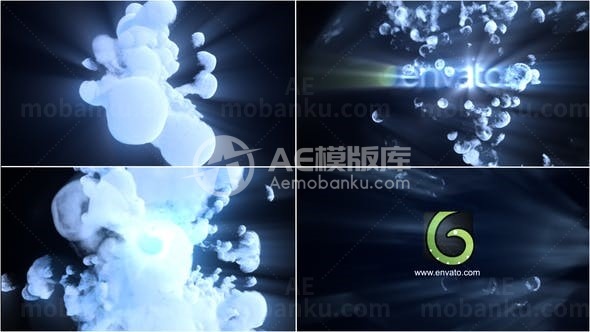 三维烟朵标志展示AE模板