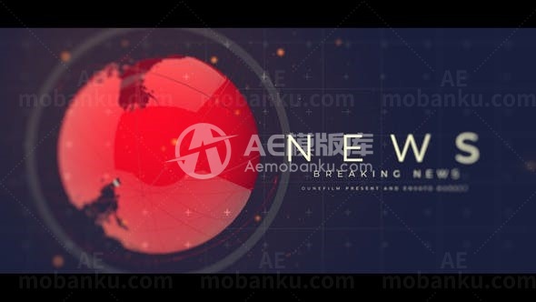 环球新闻开场片头AE模板