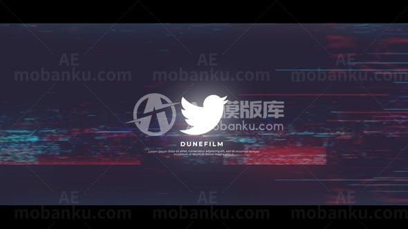 故障闪光效果标志AE模板