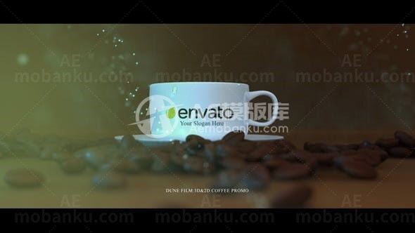 咖啡广告标志片头AE模板