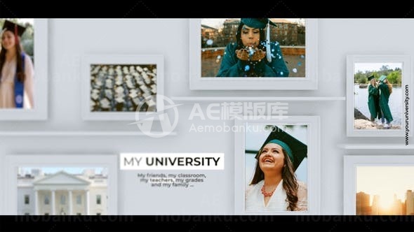 大学生活相册展示AE模板