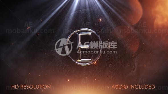 冲击爆炸效果标志展示AE模板