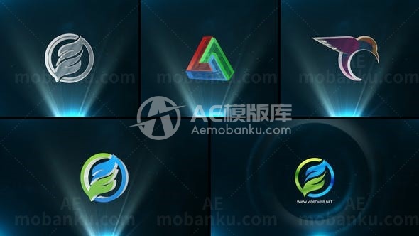 简单旋转标志展示AE模板