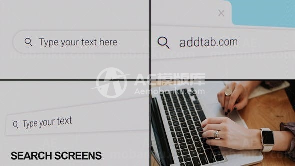 搜索引擎网站展示AE模板