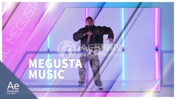 抽象视差效果版式展示AE模板