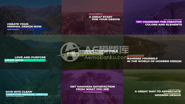 动态文字字幕条标题包AE模板