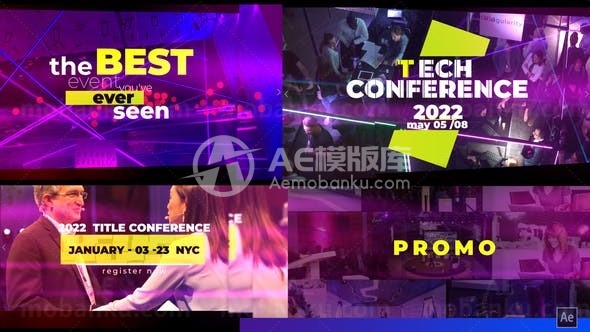 创意现代风格活动片头AE模板