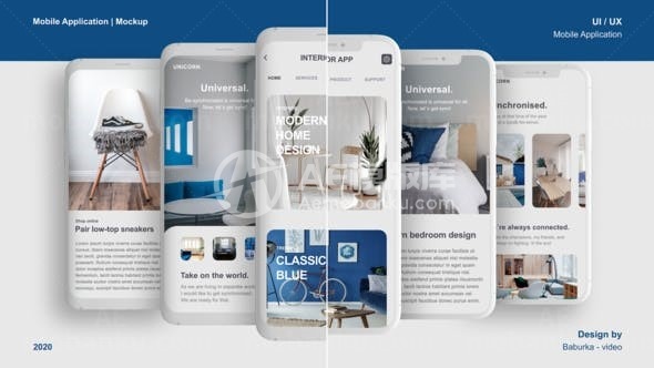 手机应用网站图文样板AE模板