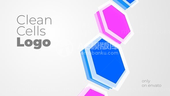 商业简洁标志展示AE模板