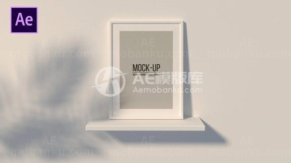 简洁相框样板展示AE模板