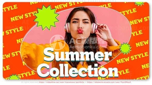 彩色风格时尚广告宣传AE模板